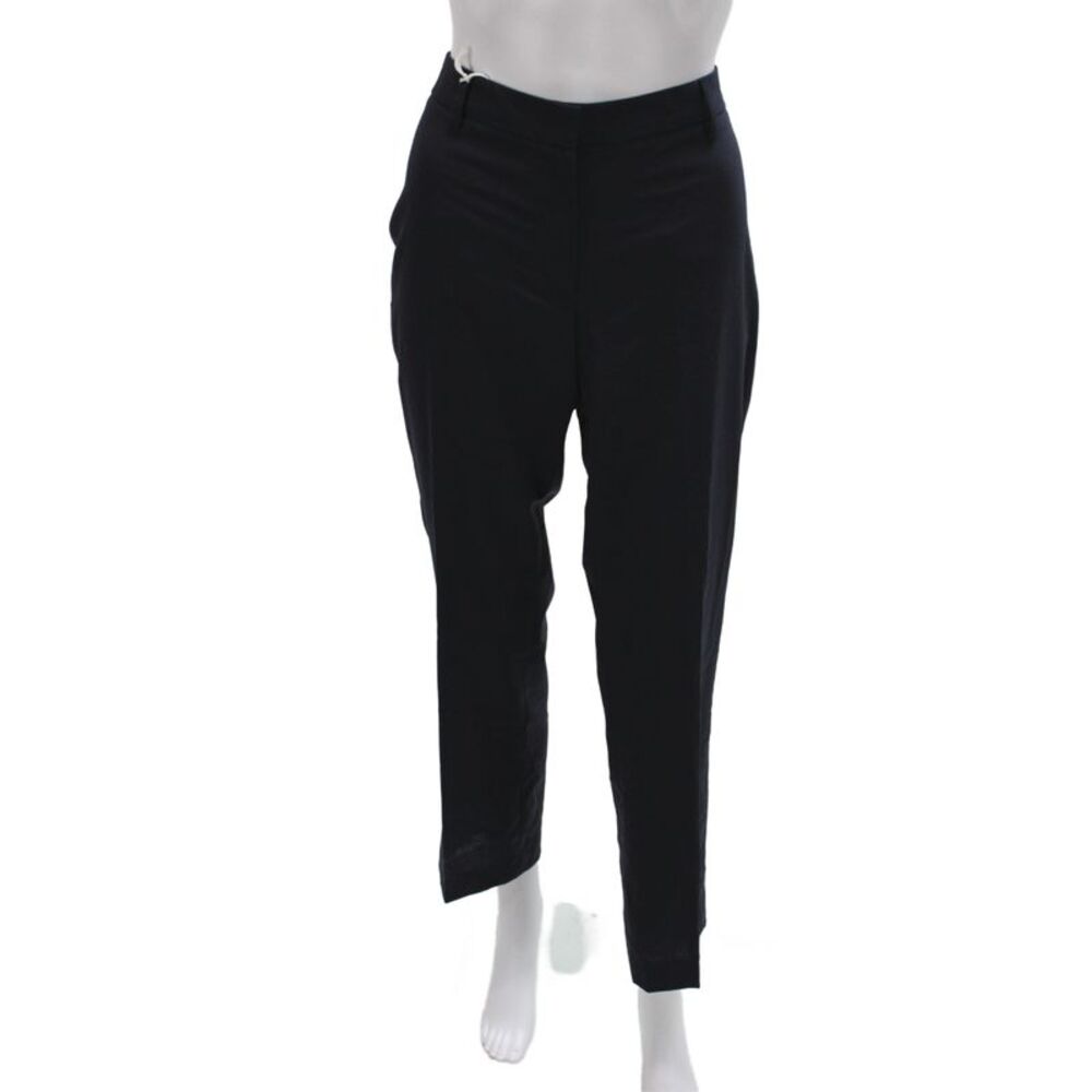 Gunex Women Black Virgin Wool Dress Pants Button Closure Size 8